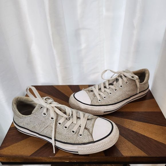 Converse All Star Womens Shoes Low Top Lace Up Sneaker Gray Fabric Size 7 - Picture 1 of 16